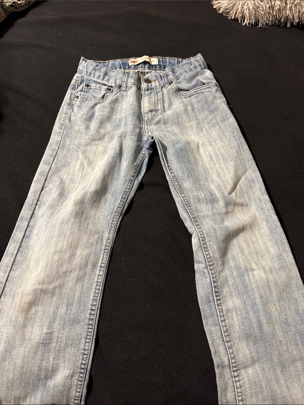 Levi's boy’s Light Wash Straight Jeans